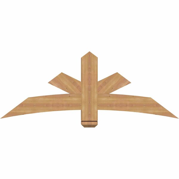 Ekena Millwork Alberta Smooth Timber Gable Bracket, Western Red Cedar, 60"W x 22"H x 5 1/2"D x 5 1/2"F, 9/12 Pitch GBW060X22X0606ALB00SWR - main
